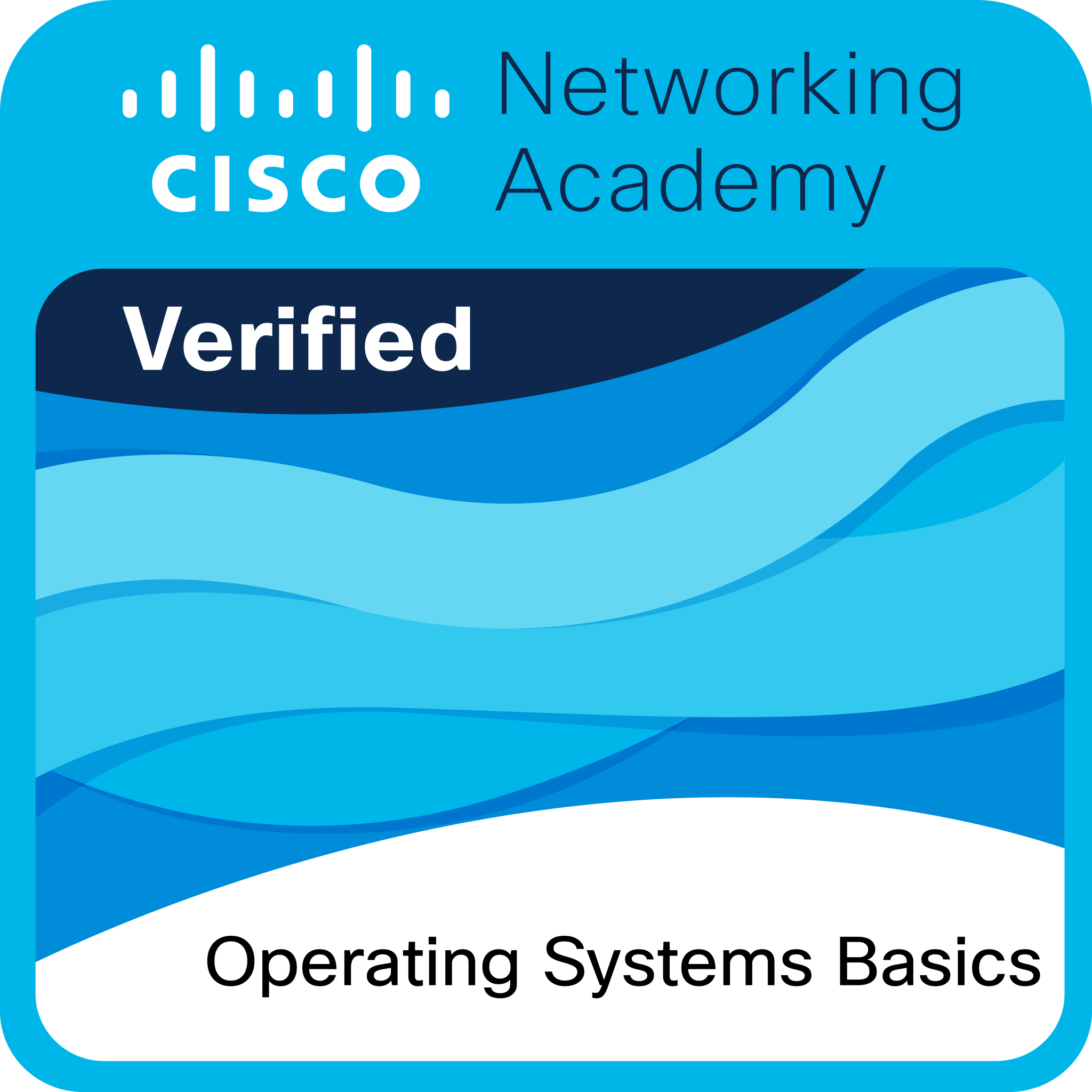 Cisco Networking Academy — Operating Systems Basics badge